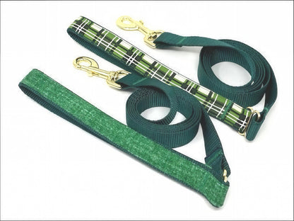 Plaid Dog Collar, Boy, Green, Black, Gold, Male Dog Collar, Personalized, Engraved, Custom Dog Collar, Puppy, Christmas, Wide, Fall, Season