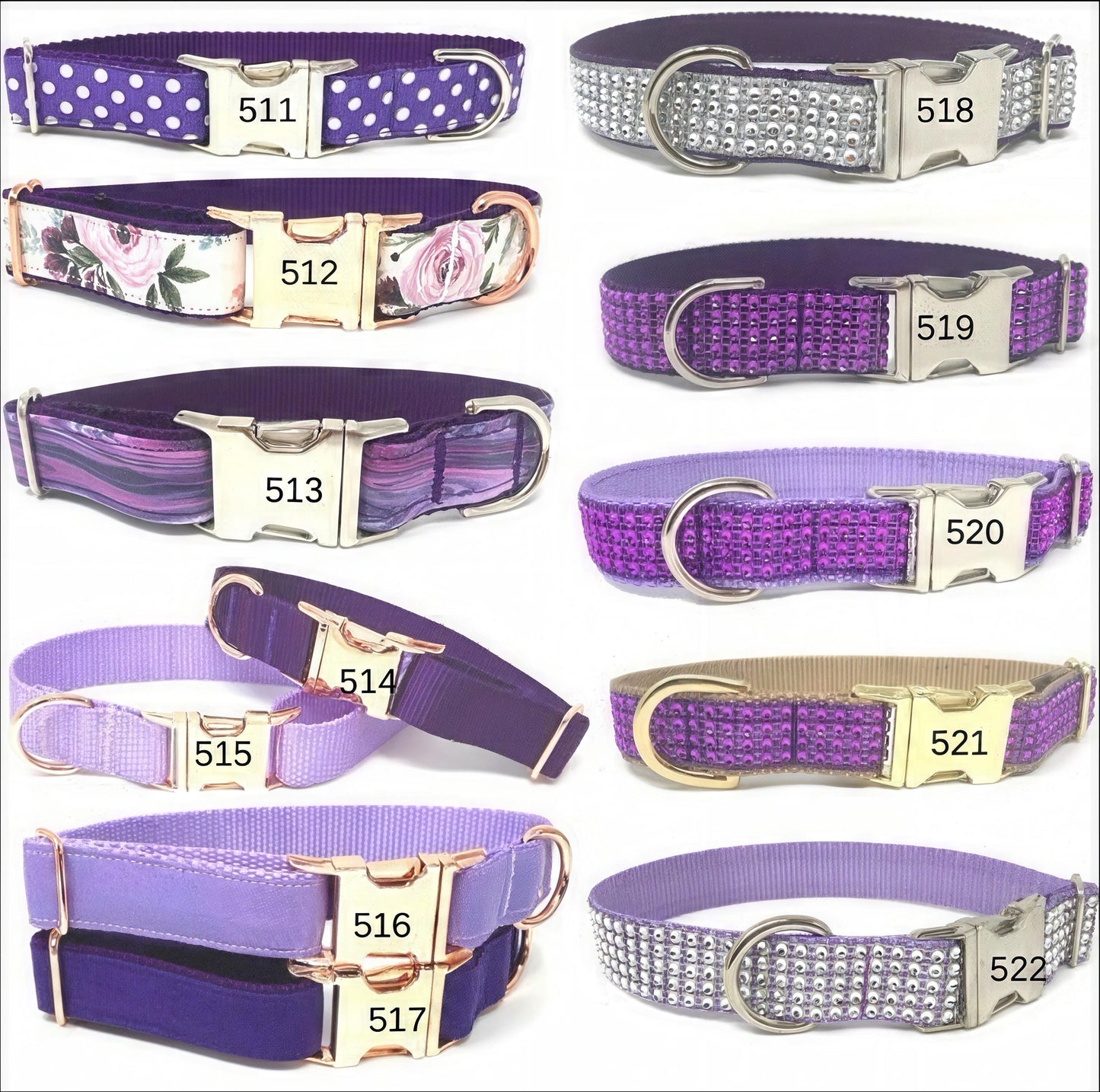 Purple Bling, Rhinestone, Girl Dog Collar, Sparkle Puppy Collar, Personalize, Diamond, Engraved, Custom, Bedazzled, Small, Large, Designer