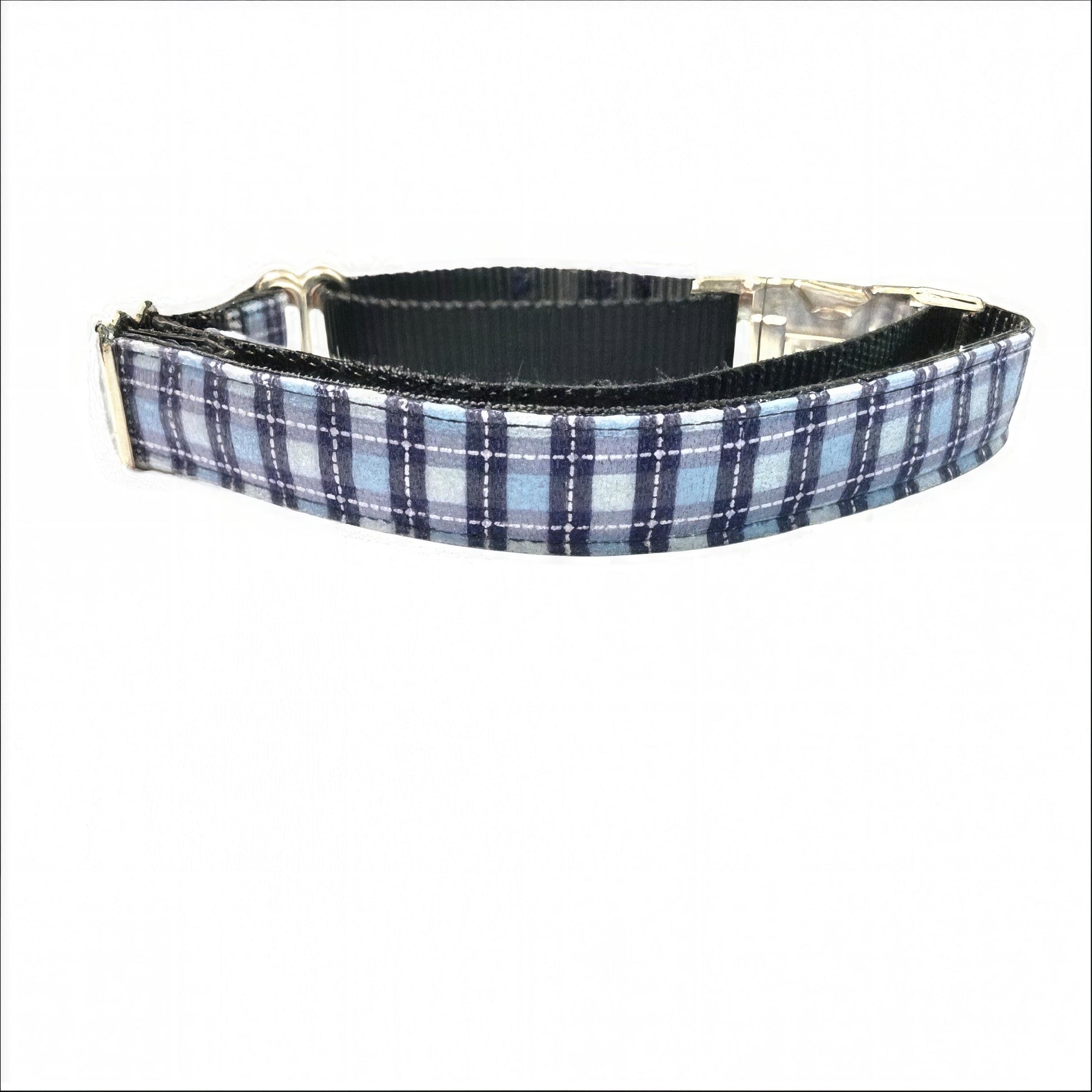 Martingale Dog Collar, W/ Buckle, Teal, Green, Boy, Plaid, Engraved, Personalized, Custom Dog Collar, Puppy Collar, Designer Collar, Big Pup