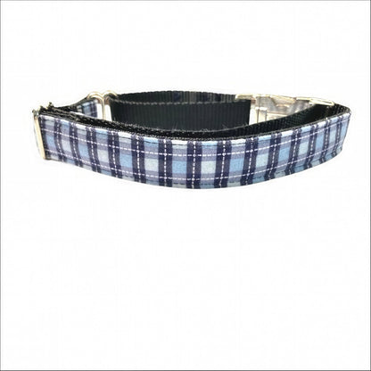 Martingale Dog Collar, W/ Buckle, Teal, Green, Boy, Plaid, Engraved, Personalized, Custom Dog Collar, Puppy Collar, Designer Collar, Big Pup