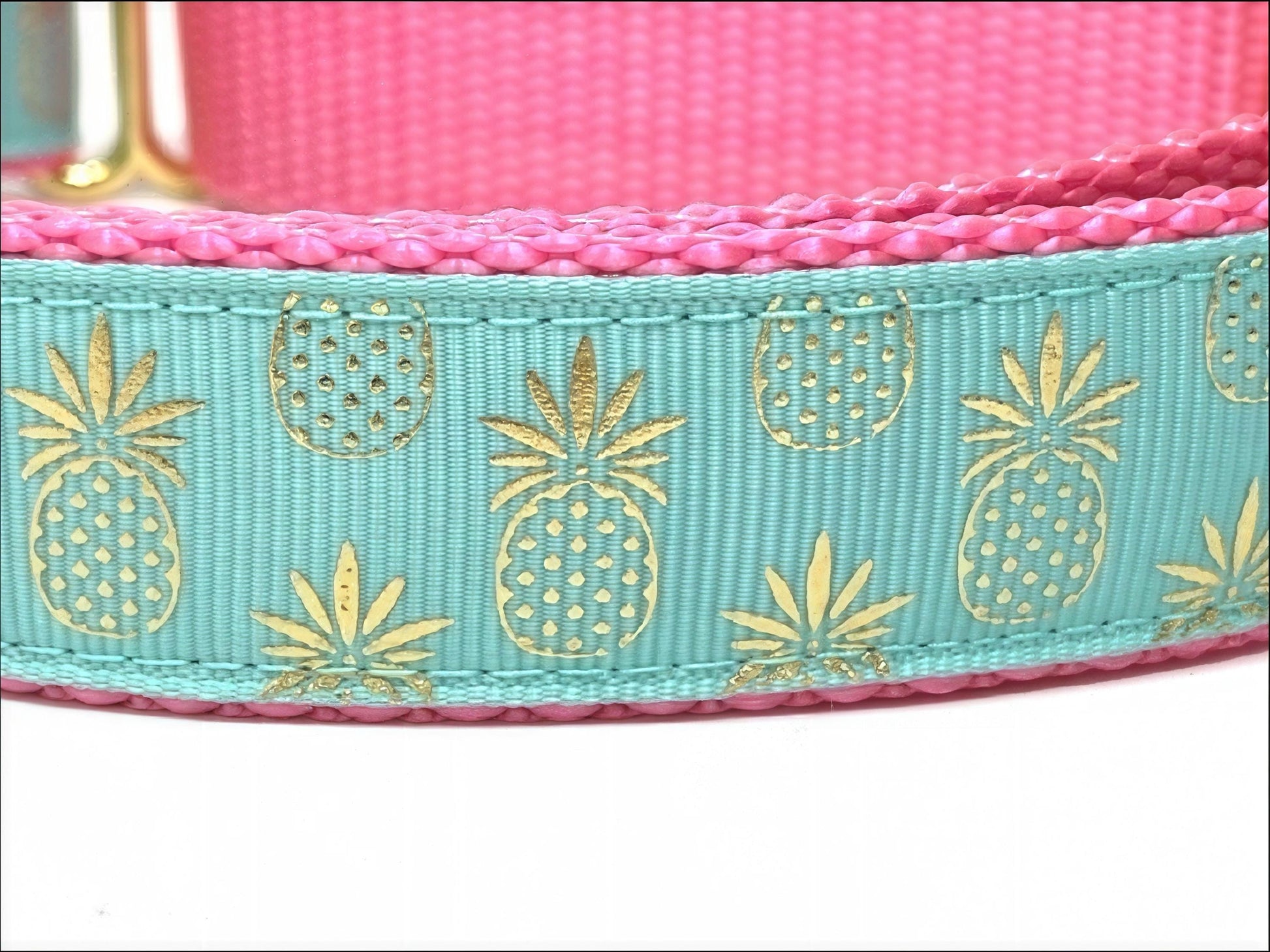 Martingale, Dog Collar, Girls, Boys, Cute Dog Collar, Gold, Pineapple, Buckle, Personalized, Engraved, Fancy, Designer, Pink, Custom Dog Col