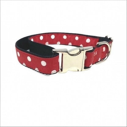 Minnie & Micky Inspired, Red, Black, White, Polka Dot, Dog Collar, Girl, Boy, Peronalized, Engraved, Custom, Cute, Big Pup Pet Fashion
