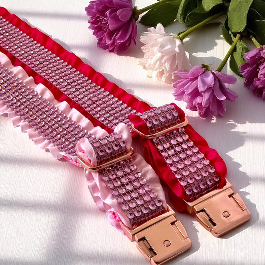 Bling Designer Dog Collar, Sparkle Rhinestones, Girl, Fancy, Personalized, Bedazzled, Grey, Puppy, Pet, Cat, Engraved, Custom, Diamond