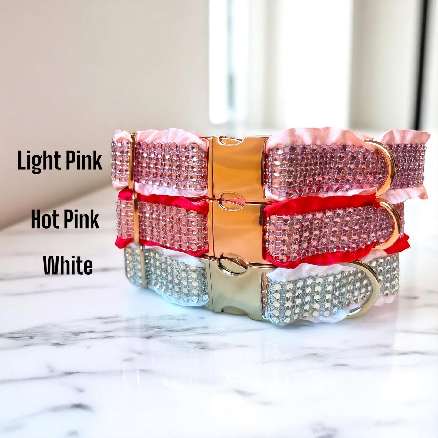 Bling Designer Dog Collar, Sparkle Rhinestones, Girl, Fancy, Personalized, Bedazzled, Grey, Puppy, Pet, Cat, Engraved, Custom, Diamond