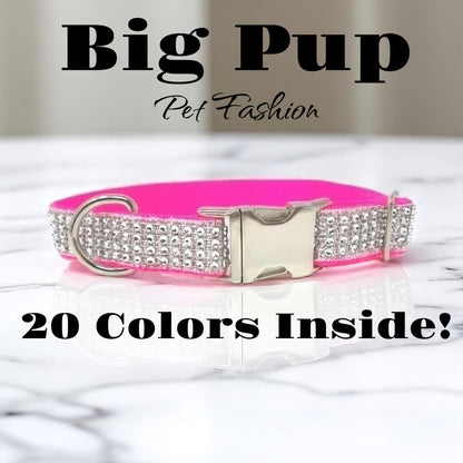 Option To Engrave, Pink, Rhinestone Dog Collar, Girl Dog Collar, Personalized, Custom Dog Collar, Designer Dog Collar, Puppy Collar, Sparkle