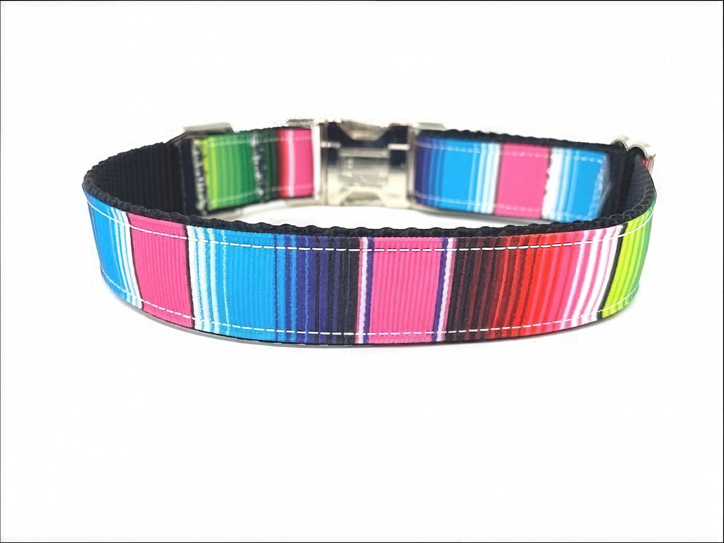 Pink Dog Collar, Green, Blue, Purple, For Girls, Serepe, Stripe, Personalized, Engraved, Pretty, Red, Small, Medium, Large, XL, Mexican