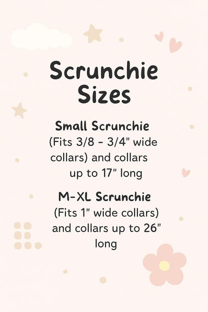 Pink Gingham Dog Collar Scrunchie Cover For Girl Pets, Alternative To Dog Bandana, Cute Pink Collar Cover For Dog, Cat, Pet, Puppy