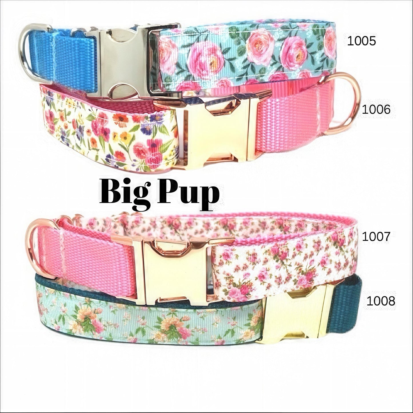 Pink, Personalized, Buckle Martingale Dog Collar, Girl, Custom Dog Collar, Designer, Puppy, Greyhound, Whippet, Fruit, Floral, Plaid, Velvet