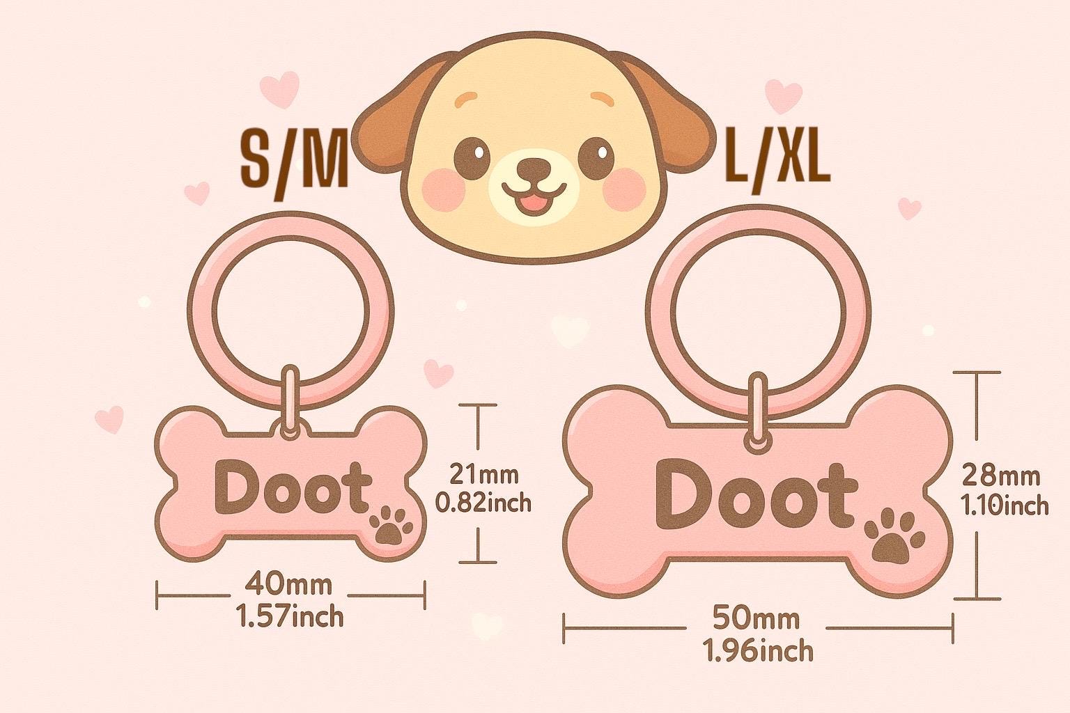 Dog ID Tag, Custom Engraved Dog Name Tag, Quality Dog Tag Personalized Logo, Gold Dog Tag With Name, Phone Numbers for Dogs, Bone Dog Tag