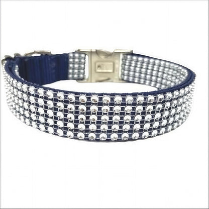Rhinestone, Bling, Dog Collar, Boy, Wedding, Navy Blue, Sparkle, Puppy, Personalize, Engrave, Custom Collar, Designer Dog, Cute Dog Collar