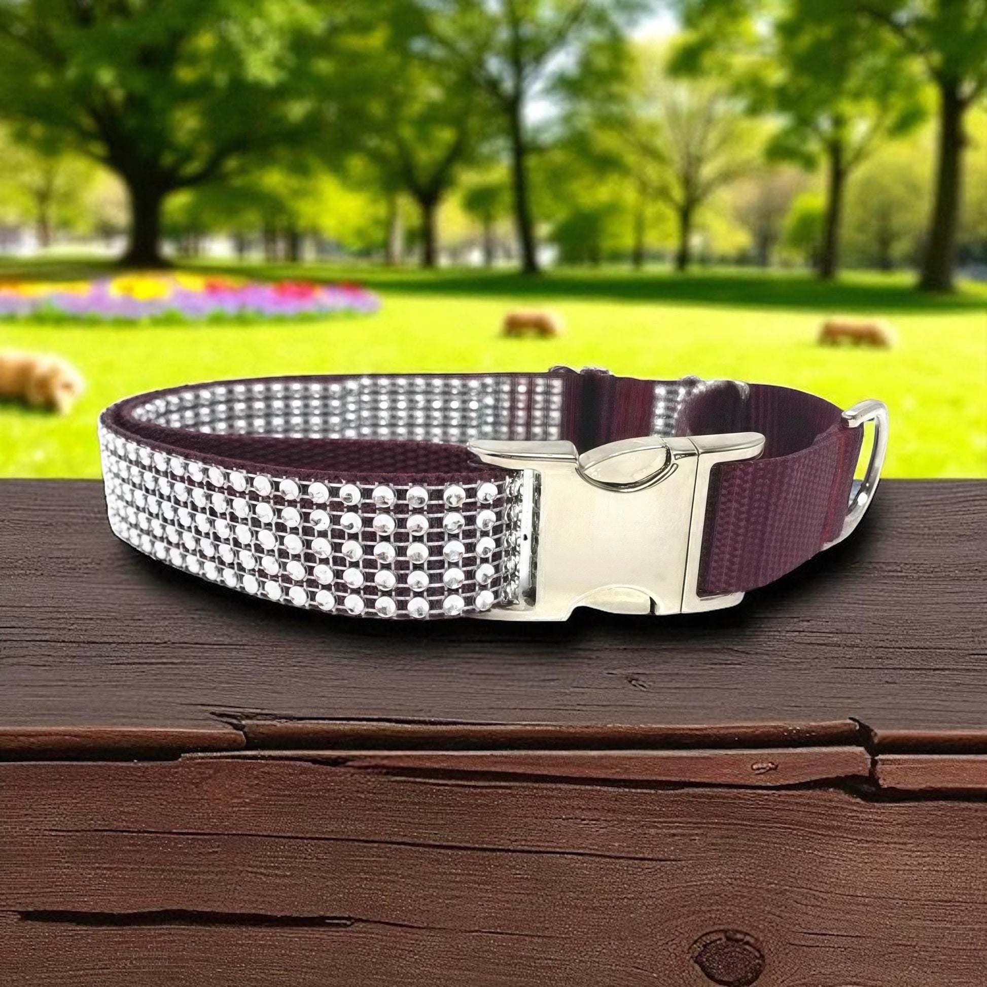 Rhinestone, Buckle, Martingale, Dog Collar, Burgundy, Bling, Sparkle, Bedazzled, Girl Dog, Wedding Collar, Personalized, Engraved, Custom