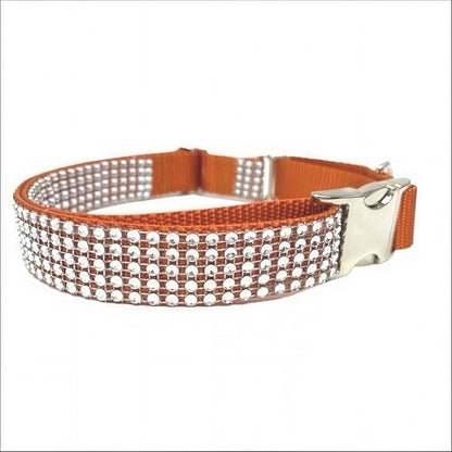 Rhinestone, Buckle, Martingale, Dog Collar, Fall, Orange, Sparkle, Bedazzled, Girl Dog, Wedding Collar, Personalized, Engraved, Custom
