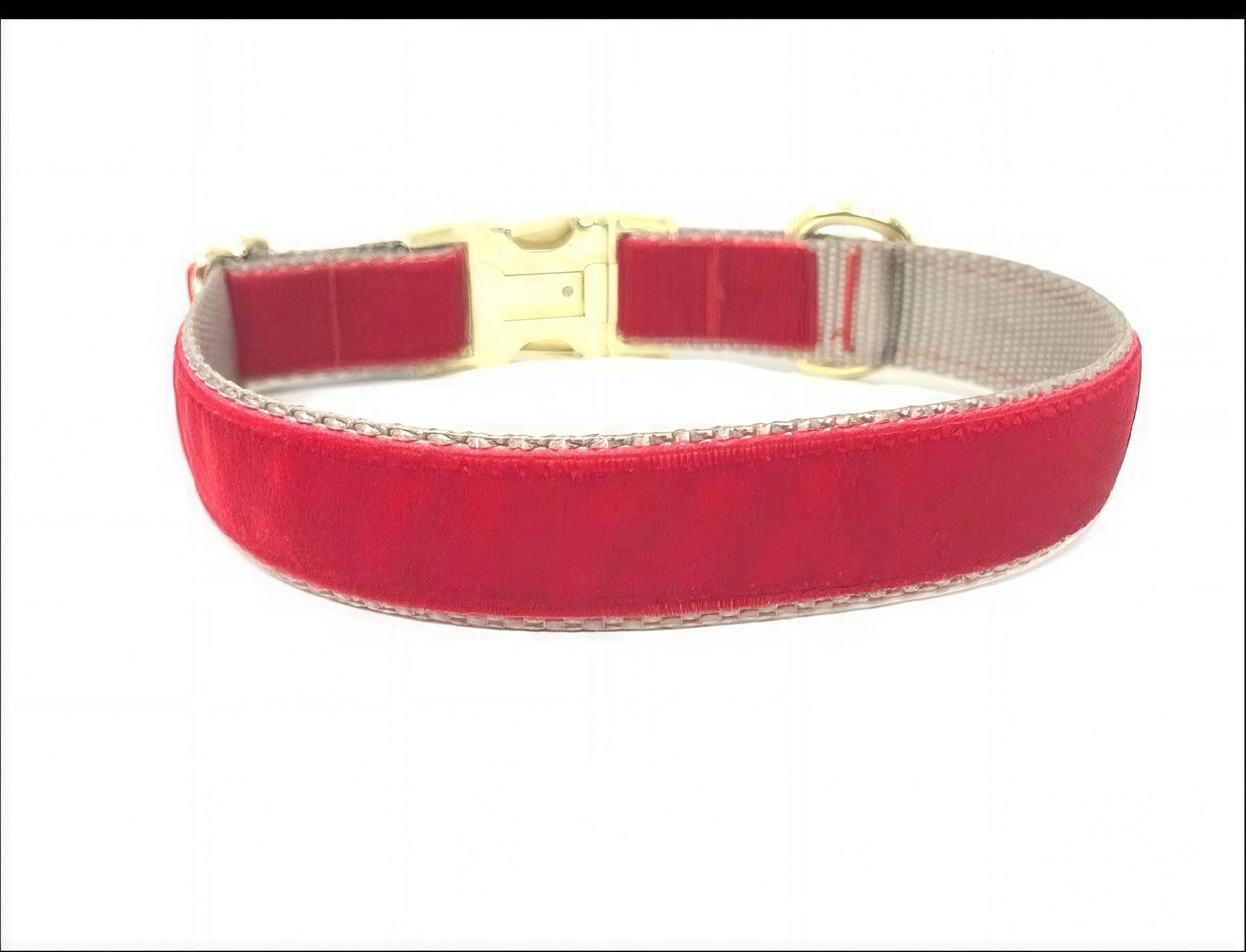 Red Velvet + Gold Dog Collar, Red Dog Collar, Dog Collar For Girl, Boy, Gold, Dog Collar, Personalized, Custom, Engraved, Christmas, Xmas