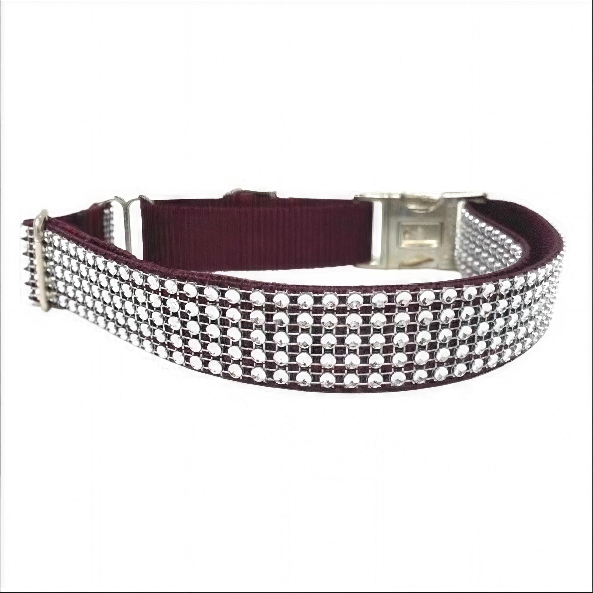 Rhinestone, Buckle, Martingale, Dog Collar, Burgundy, Bling, Sparkle, Bedazzled, Girl Dog, Wedding Collar, Personalized, Engraved, Custom