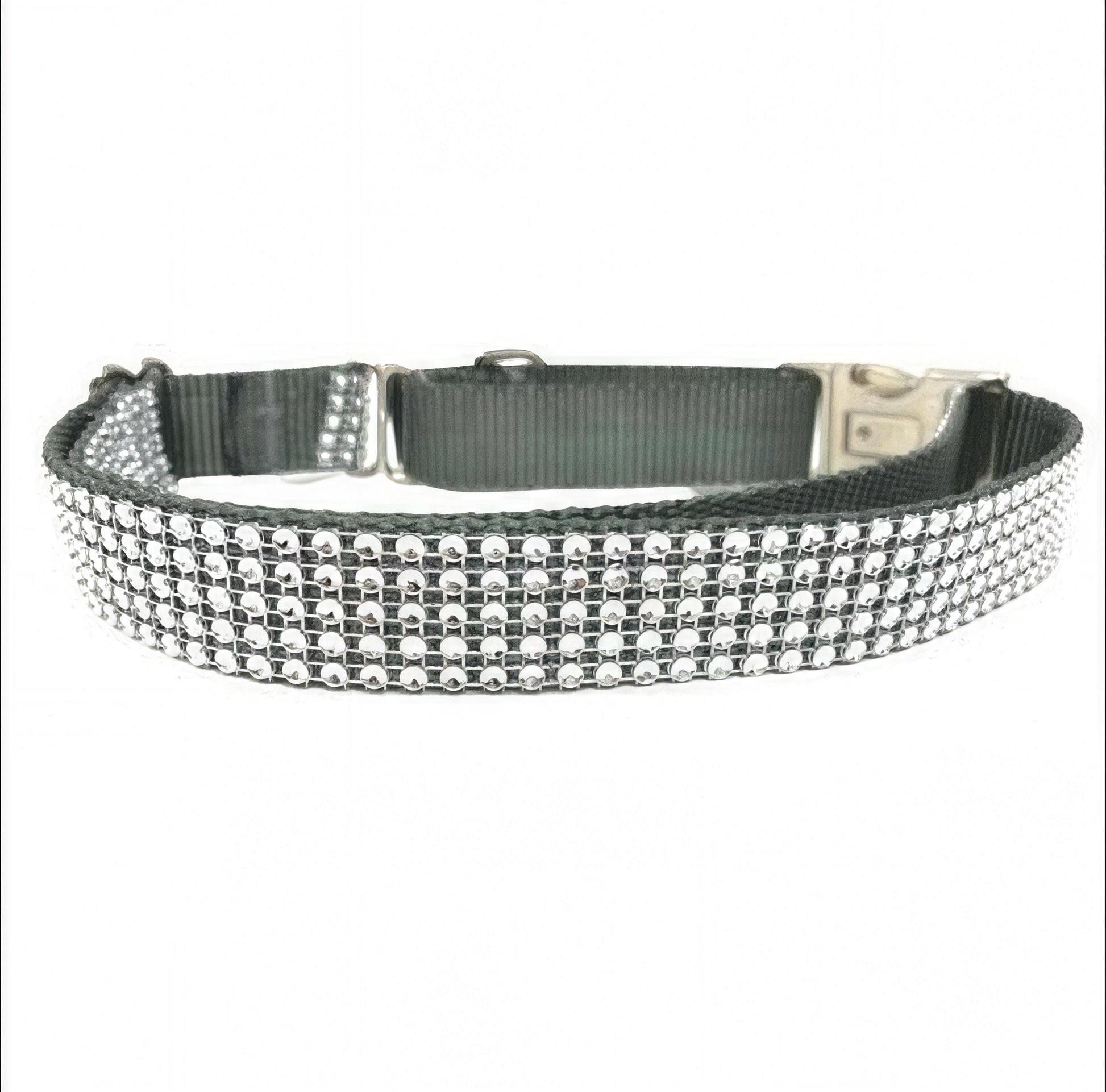 Rhinestone, Buckle, Martingale, Dog Collar, Grey, Sparkle, Bedazzled, Girl Dog, Wedding Collar, Personalized, Engraved, Custom, Boy, Girl
