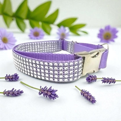 Rhinestone, Buckle, Martingale, Dog Collar, Lavender, Sparkle, Bedazzled, Girl Dog, Wedding Collar, Personalize, Engraved, Custom, Boy, Girl