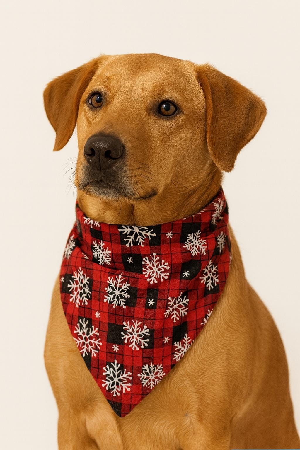 Christmas Dog Bandana Set - Plaid Snowflakes, Candy Cane, Festive Print Holiday Pet Scarves for Dogs, Cats