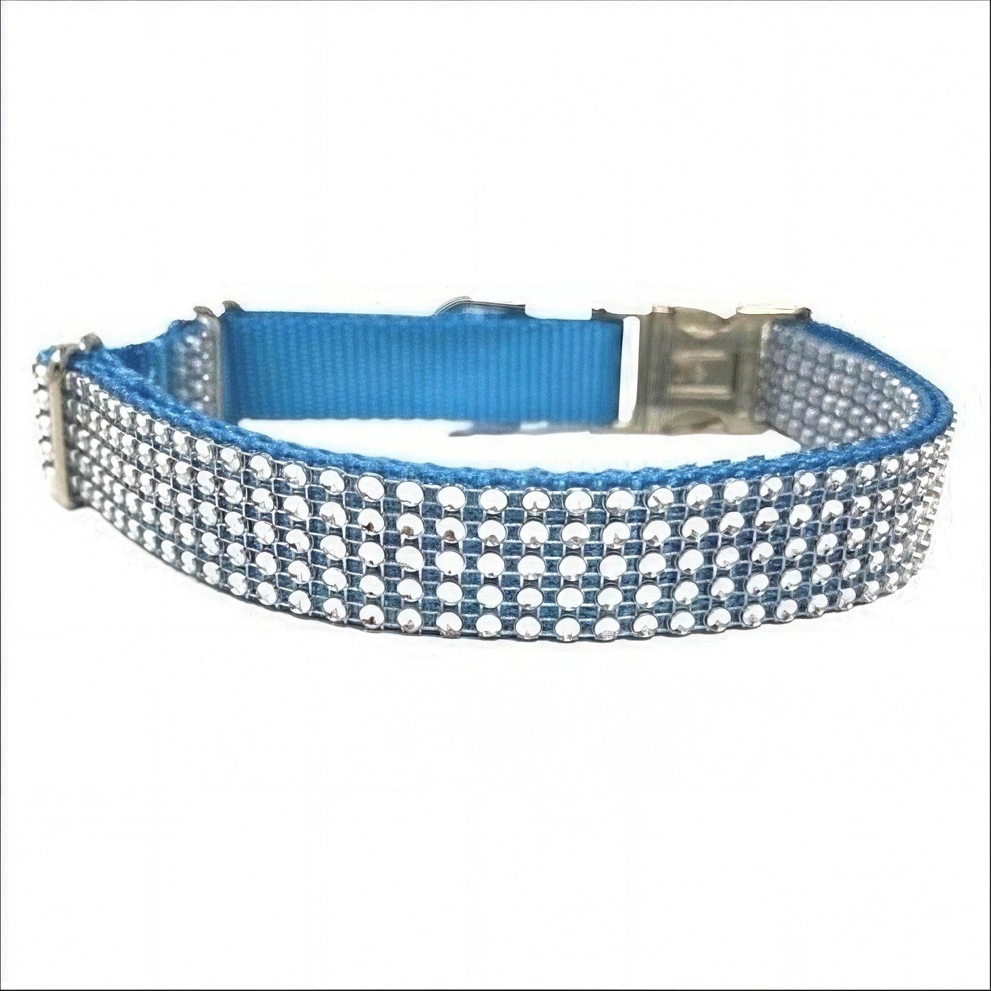 Rhinestone, Buckle, Martingale, Dog Collar, Light Blue, Sparkle, Bedazzled, Girl Dog, Wedding Collar, Personalized, Engraved, Custom, Boy