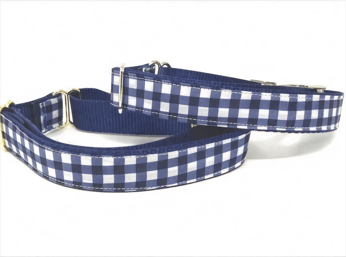 Blue, Custom, Buckle Martingale Dog Collar, Boy, Male, Stripe, Plaid, Solid, Big Pup Pet Fashion, Designer, Puppy, Greyhound, Whippet, Small