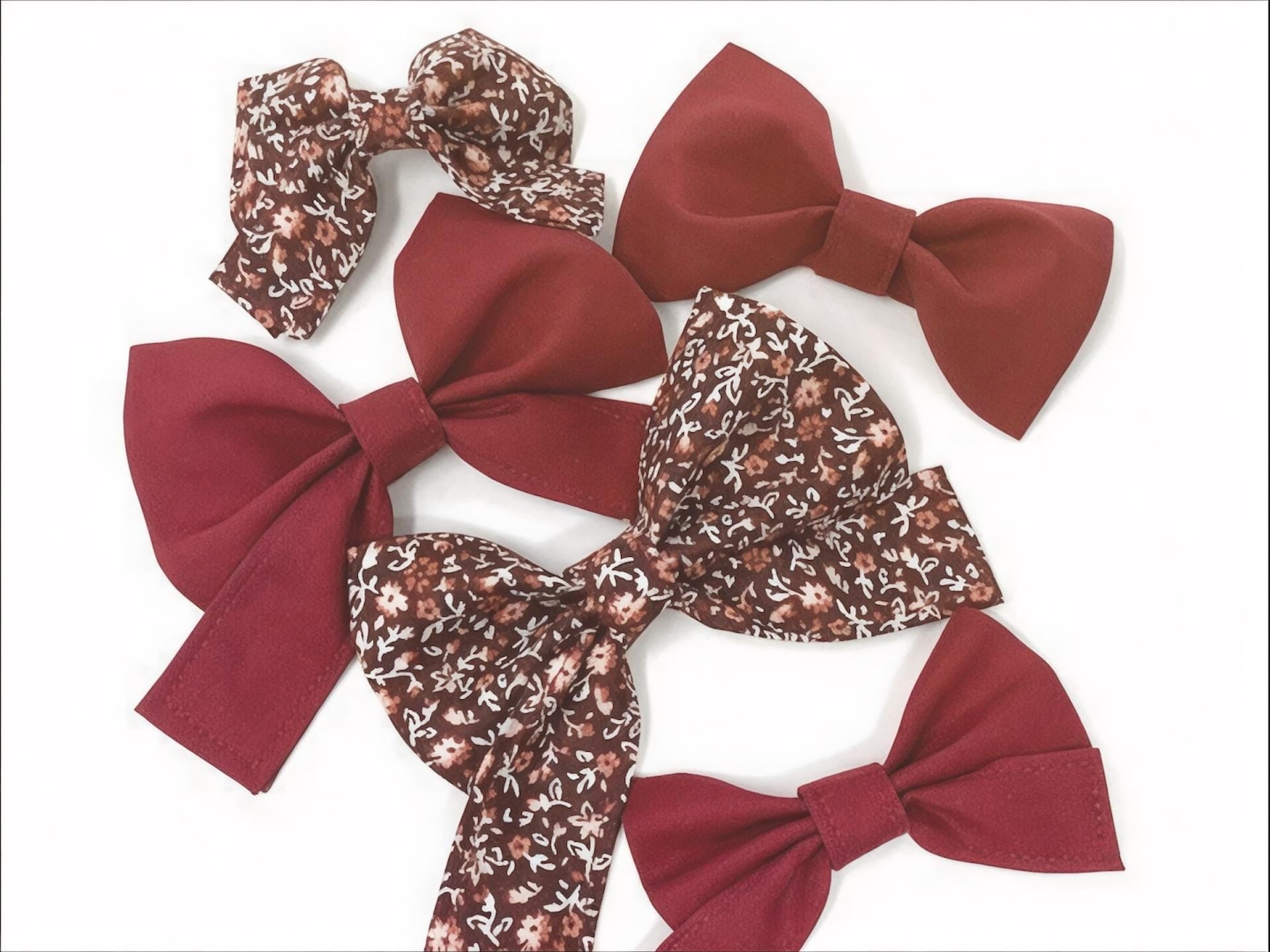 Dog Collar Bow Tie, Burgundy, Maroon, Girl Bow Tie, Wine, For Girls, Boys, Girly Dog Bow, dog accessories, pet accessories, bowtie, fall