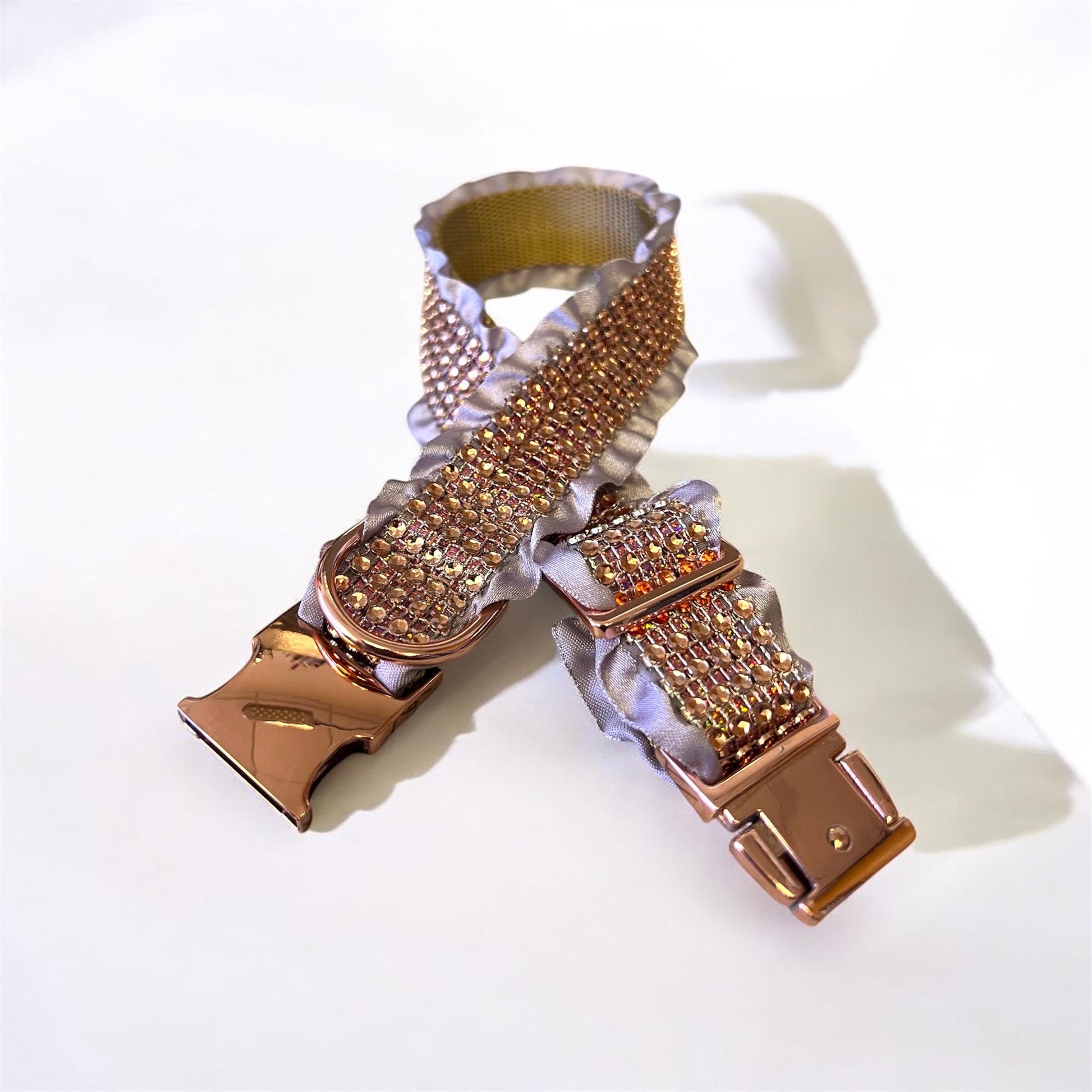 Bling Designer Dog Collar, Sparkle Rhinestones, Girl, Fancy, Personalized, Bedazzled, Grey, Puppy, Pet, Cat, Engraved, Custom, Diamond, Gift